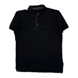 Armani Exchange Polo Shirt - Medium Black Cotton