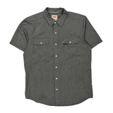Levis Short Sleeve Shirt - Large Gray Cotton