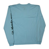 Quiksilver Long Sleeve T-Shirt - Large Blue Cotton