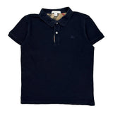 Age 10 Burberry Polo Shirt - Medium Navy Cotton