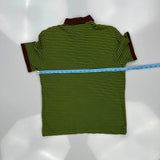 Lacoste Striped Polo Shirt - Medium Brown Cotton