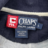 Chaps Ralph Lauren Checked Long Sleeve Polo Shirt - Large Navy Cotton