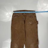 Dickies Carpenter Trousers - 30W 31L Brown Cotton