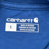 Age 5 Carhartt Long Sleeve T-Shirt - Small Blue Cotton
