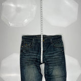 Guitar Embroidery Unbranded Hip Hop Jeans - 36W 30L Blue Cotton Blend