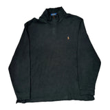 Polo By Ralph Lauren 1/4 Zip - 2XL Black Cotton