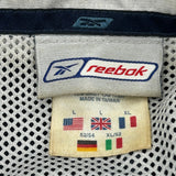 Vintage Reebok Windbreaker - Large Blue Polyester