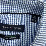 Tommy Hilfiger Slim Fit Shirt - Large Blue Cotton