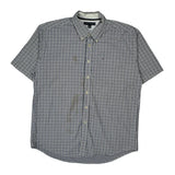 Tommy Hilfiger Checked Short Sleeve Shirt - XL Blue Cotton