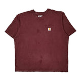 Carhartt T-Shirt - XL Burgundy Cotton