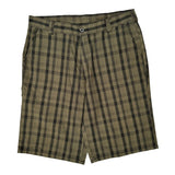 Dickies Checked Chino Shorts - 36W 11L Black Cotton Blend