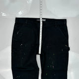 Carhartt Double Knee Carpenter Pants - 40W 30L Black Cotton