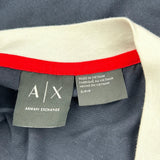 Vintage Armani Exchange Spellout Vest - Small Navy Cotton