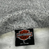 House Of Harley Davidson 1/4 Zip - Large Grey Cotton