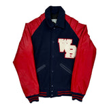 Wb Texas Letter Jackets Varsity Jacket - Medium Navy Leather