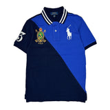 Age 10-12 Number 3 Patch Polo By Ralph Lauren Polo Shirt - Medium Blue Cotton