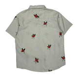 Eighth Avenue Floral Patterned Shirt - XL Cream Cotton
