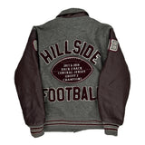 Hillside Football Neff Football Varsity Jacket - Large Burgundy Leather