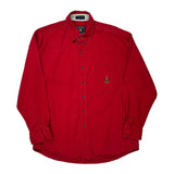 Embroidered Logo Chaps Ralph Lauren Shirt - Large Red Cotton