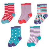Kids Socks 5-Pack: Organic Cotton Crew Socks