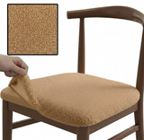 Anyseat Light Brown Fur Stretch Chair Cover – Washable, Removable Dining & Kitchen Seat Protector