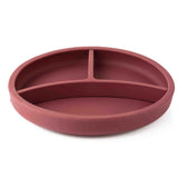 Silicone Plate with Removable Divider - Burgundy