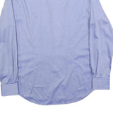 TOMMY HILFIGER Mens Blue Plain L Shirt Cotton Blend Classic Fit Long Sleeve