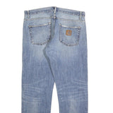 CARHARTT Mens Jeans Blue Regular Straight Denim Light W36 L32 Classic Casual