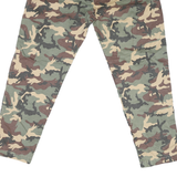 Mens Cotton Blend Regular Fit Camouflage Print Drawstring Trousers W26 L26