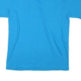 HANES Mens Blue L Cotton Blend T-Shirt Short Sleeve Crew Neck Plain Casual