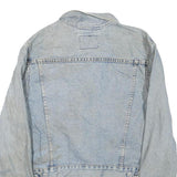 LEVI'S Womens Blue Denim Jacket L Cotton Blend Button Classic Casual Retro