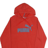 PUMA Mens Red Hoodie L Cotton Pullover Casual Sportswear