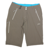 MAMMUT Womens Casual Beige Shorts UK 12 W28 Polyester Blend Relaxed Fit Button