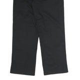 DICKIES Mens Cotton Black Regular Straight Trousers W32 L30 Workwear Zip Closure