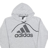 ADIDAS Womens Grey Hoodie S Cotton Blend Pullover Casual Sweatshirt