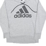 ADIDAS Womens Grey Hoodie S Cotton Blend Pullover Casual Sweatshirt