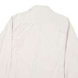 WRANGLER Mens White Cotton Blend Shirt M Classic Button Front Long Sleeve