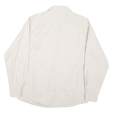WRANGLER Mens White Cotton Blend Shirt M Classic Button Front Long Sleeve