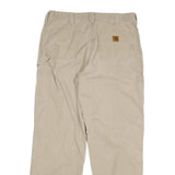 CARHARTT Mens Loose Beige Cotton Blend Workwear Trousers W38 L34 Utility Pocket