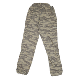 Mens Cotton Blend Classic Camouflage Trousers W30 L31 Zip Closure Casual