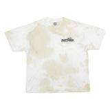 ONEITA Mens White Beige Daytona International Speedway Graphic T-Shirt 2XL Short