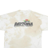 ONEITA Mens White Beige Daytona International Speedway Graphic T-Shirt 2XL Short