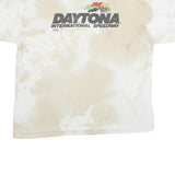 ONEITA Mens White Beige Daytona International Speedway Graphic T-Shirt 2XL Short