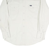 WRANGLER Mens White Western Shirt M Cotton Blend Classic Buttons Pockets