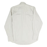 WRANGLER Mens White Western Shirt M Cotton Blend Classic Buttons Pockets