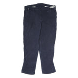 CARHARTT Mens Cotton Navy Regular Straight Trousers W40 L32 Zip Closure Durable