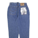 ARIZONA JEAN COMPANY Womens Loose Fit Blue Denim Medium W30 L30 Cotton Blend Zip