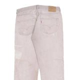 LEVI'S 501 Mens Grey Regular Fit Straight Denim Cotton Blend Jeans W34 L28 Light