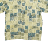 IMPRINTS Mens Yellow & Green Patterned Cotton Blend Shirt L Casual Lightweight