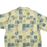 IMPRINTS Mens Yellow & Green Patterned Cotton Blend Shirt L Casual Lightweight